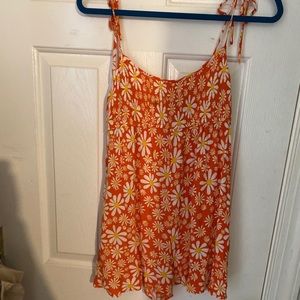 Urban outfitters floral tie romper! Groovy